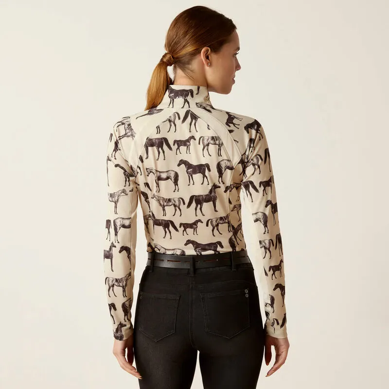 Ariat Sunstopper 2.0 1/4 Zip Sepia Equine-1